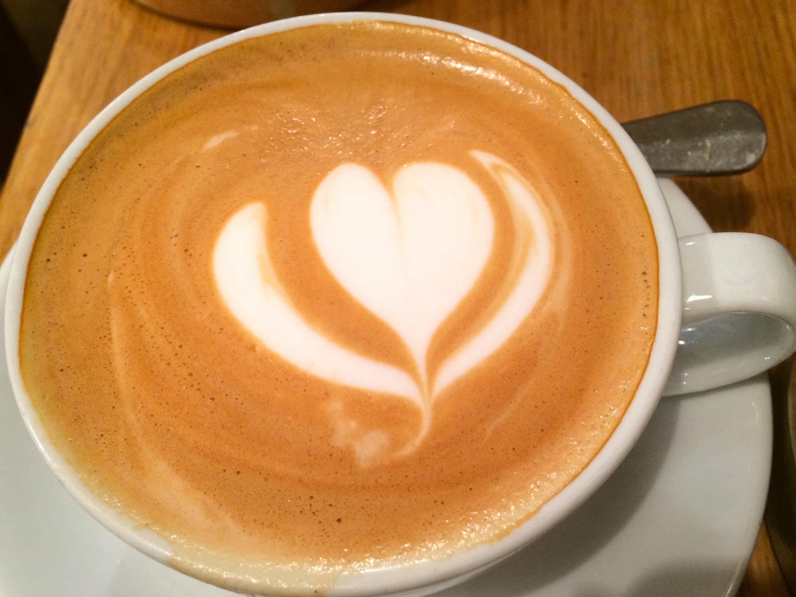 Coffee Heart at Tom's Kitchen