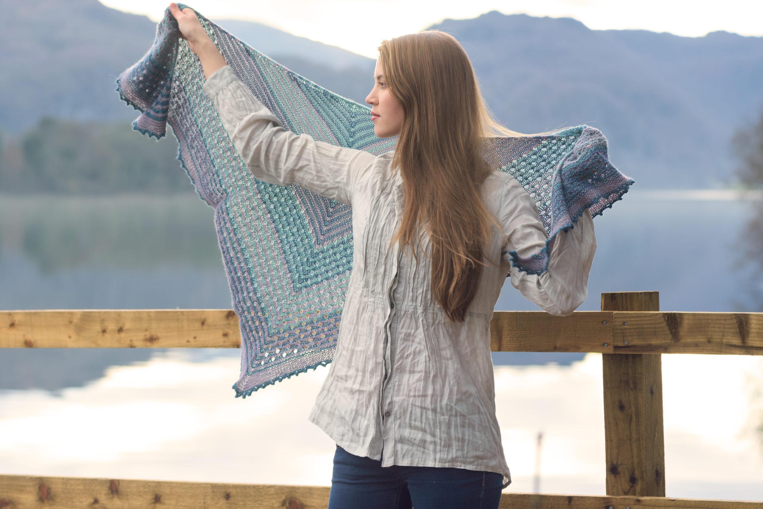 Kelso Shawl designed by Helen Stewart of Curious Handmade