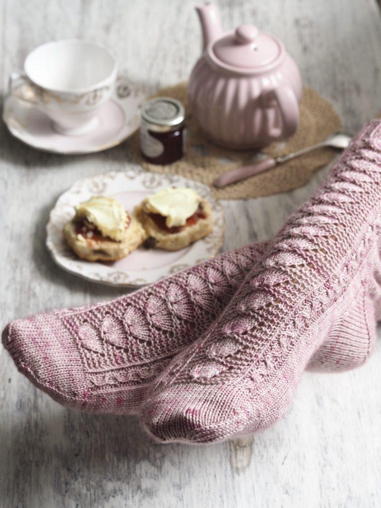 Cornish Cream Tea Socks by Helen Stewart of Curious Handmade