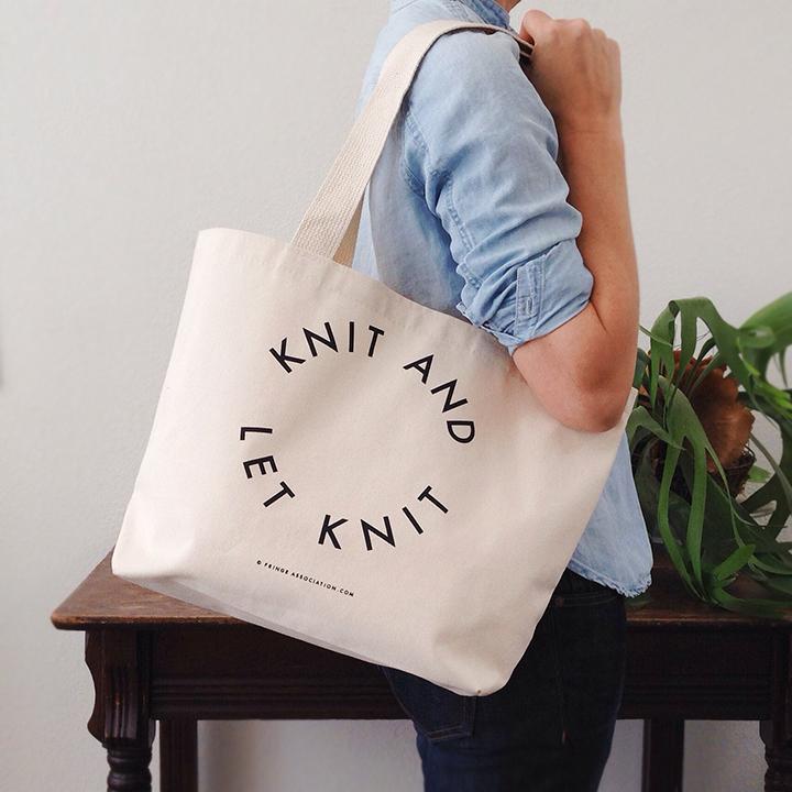 Knit and Let Knit Tote