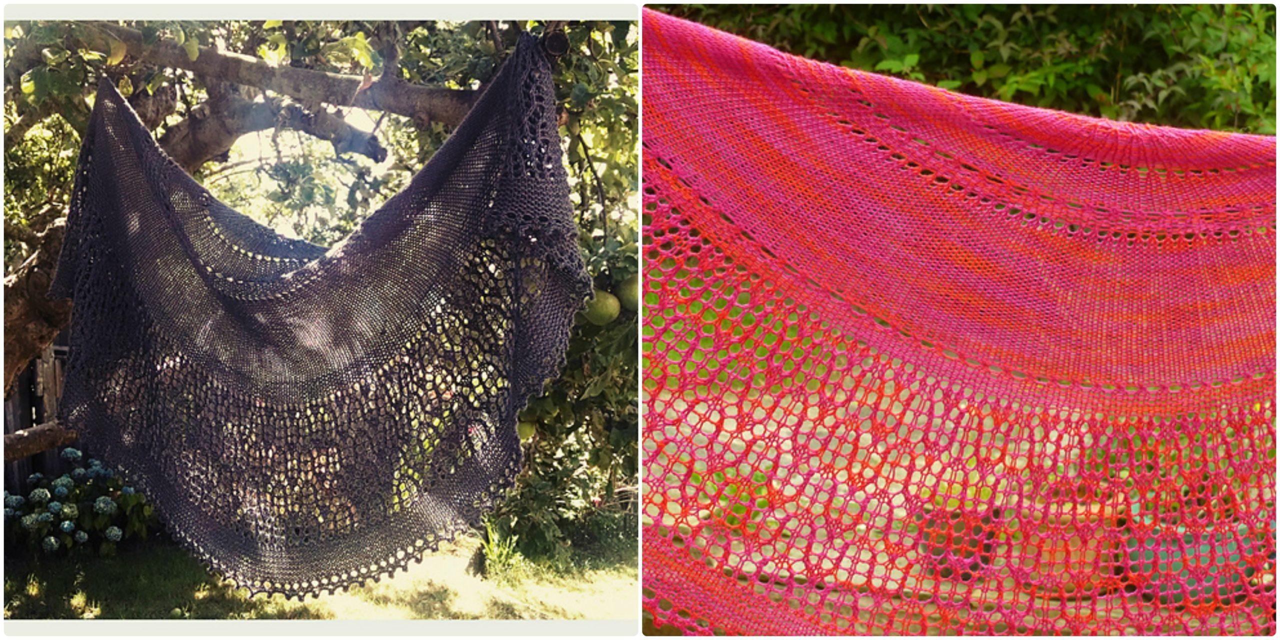 Contrasting Colours of Lace Summer Shawls
