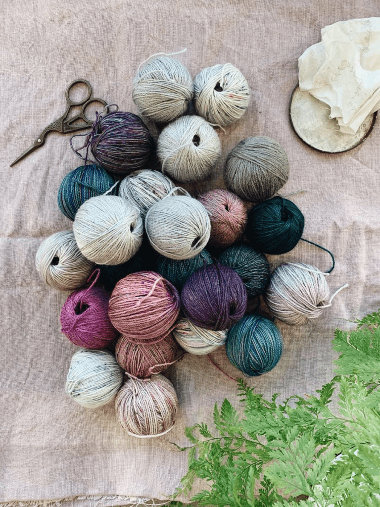 Mini balls of yarn in many colours,ready to include in a yarn advent calendar