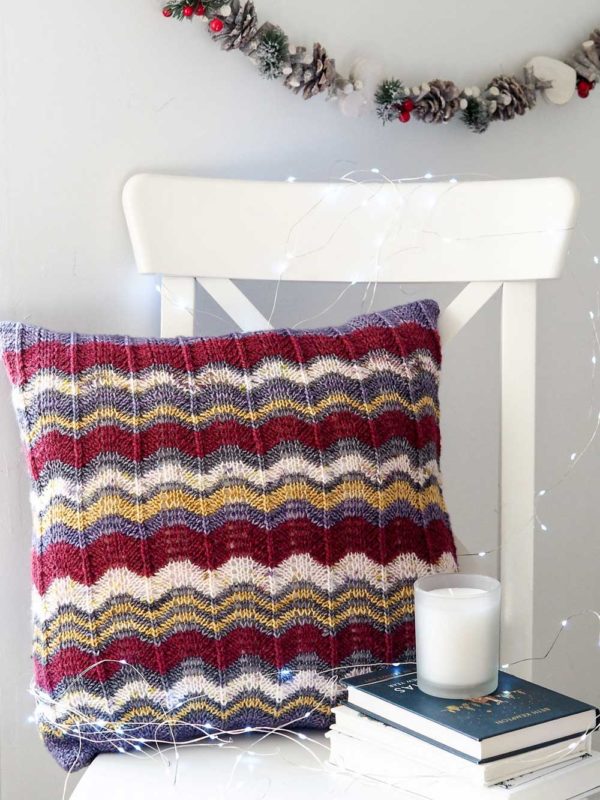 Dwelling Cushion Cover Stripe Knit Pattern