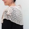 Fairyhill Shawl Knit in Grey and Cream