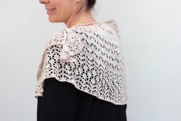 Fairyhill Shawl Knit in Grey and Cream