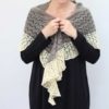 Fairyhill Shawl Knit in Grey and Cream