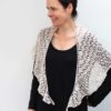 Fairyhill Shawl Knit in Grey and Cream