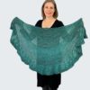 The Floating shawl is inspired by the ocean and a deep green