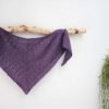 The Little Meg Shawl design is simple, eyelets dotted across a field of stockinette stitch