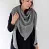 The Little Meg Shawl design is simple, eyelets dotted across a field of stockinette stitch
