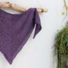 The Little Meg Shawl design is simple, eyelets dotted across a field of stockinette stitch