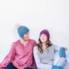 The Montage Hat pattern has deep ribbing and a slightly slouchy fit.