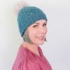 The Montage Hat pattern has deep ribbing and a slightly slouchy fit.