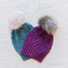 The Montage Hat pattern has deep ribbing and a slightly slouchy fit.