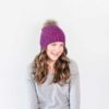 The Montage Hat pattern has deep ribbing and a slightly slouchy fit.