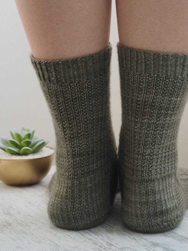 The Samphire Socks design features a pretty lace panel down the front. If you’re new to lace socks, don’t fret the pattern is easy to follow.