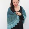 The Sprite's Fen Shawl pattern is written with fingering-weight or lace-weight yarn, giving you options for a lovely, lightweight shawl.