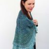The Sprite's Fen Shawl pattern is written with fingering-weight or lace-weight yarn, giving you options for a lovely, lightweight shawl.