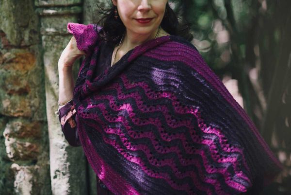 Wildflower Hill Shawl was designed to showcase Arranmore Light, a gorgeous DK weight yarn from our retreat sponsor, The Fibre Co.