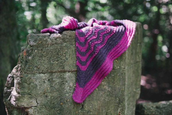 Wildflower Hill Shawl was designed to showcase Arranmore Light, a gorgeous DK weight yarn from our retreat sponsor, The Fibre Co.