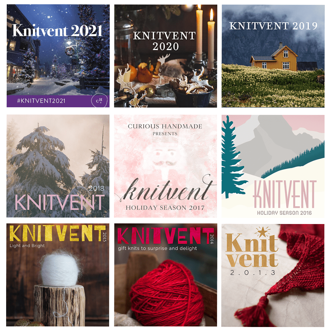 A decade of Knitvent covers collage